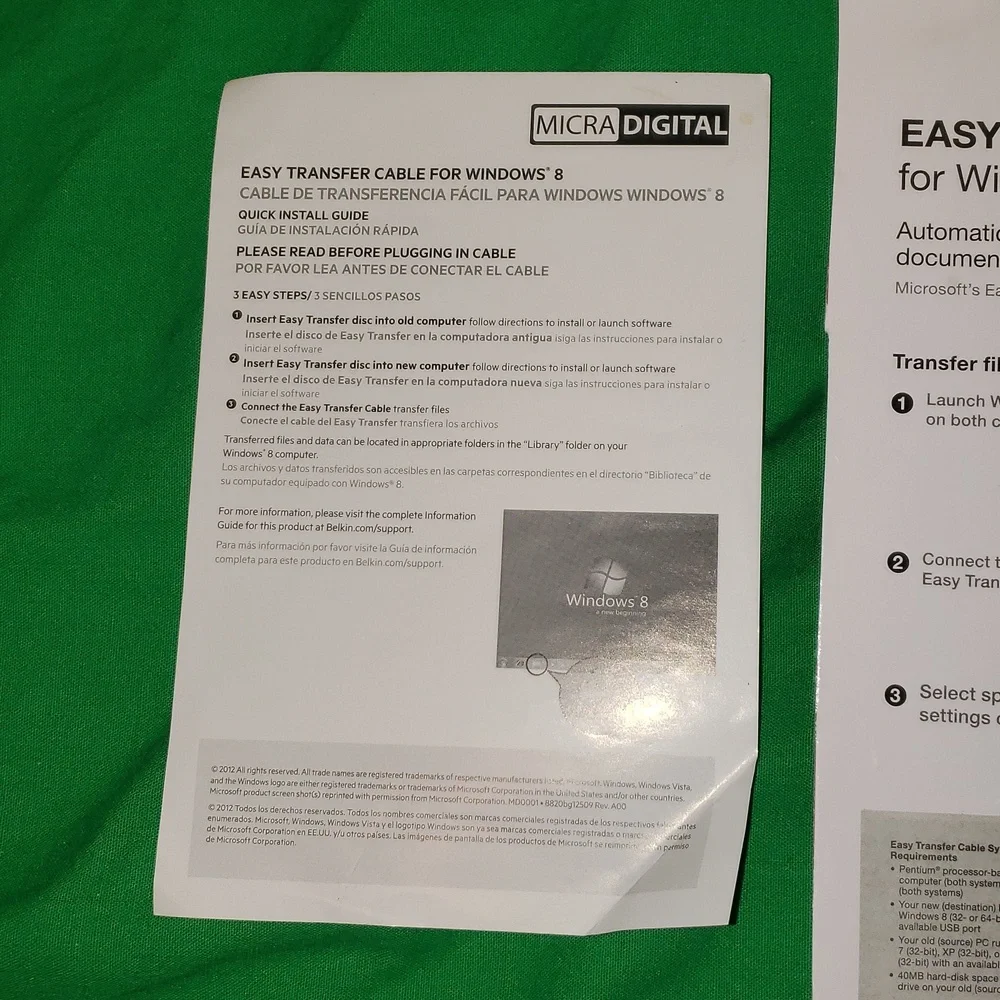 Micra Digital Easy Transfer Cable for Windows